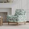 Aqua Stain Resistant Performance Floral Leaves Botanical Print Upholstery Fabric by The Yard - SKU: Lenox Lagoon